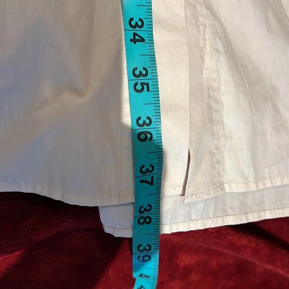 Violet Puff Sleeve  Gauze Peasant Dress Beige Sz Large - Picture 7 of 14